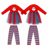 Déguisement Thing One+Thing Two Le Chat Chapeauté Tenue Rouge Enfant pour Journée Mondiale du Livre