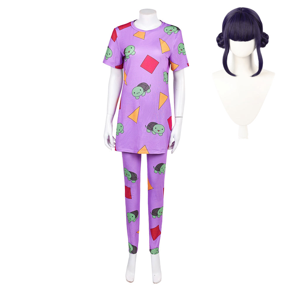 Déguisement Enfant&Femme KPop Demon Hunters Huntrix Zoey Pyjama Violet Costume