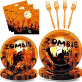 Accessoire Set de Vaisselle Jetable Pour Halloween