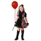 Déguisement Fille Tenue de Clown Joker Effrayant de Cirque Pour Halloween