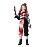 Déguisement Fille Ensemble de Poupée Clown Effrayant de Cirque Pour Halloween