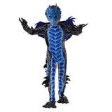 Déguisement Garçon Dragon Dinosaure Combinaison Rouge/Bleu pour Halloween