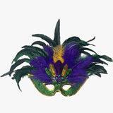 Masque en Plumes d'Autruche de Venise Pour Halloween Party