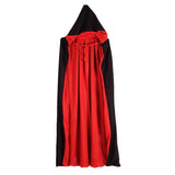 Déguisement Adulte&Enfant Cape de Sorcier Ecarlate et Noire Pour Halloween
