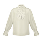 Déguisement Chemise Vintage Renaissance du Siècle Moyen Costume Noire/Blanc/Beige