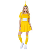 Déguisement Femme Les Télétubbies Tenue de Robe Costume en Groupe Pour Halloween