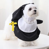 Déguisement Animal Nonne pour Chat et Chien Drôle Costume Halloween