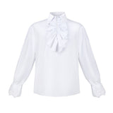 Déguisement Chemise Vintage Renaissance du Siècle Moyen Costume Noire/Blanc/Beige