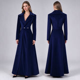 Déguisement Femme Veste Trench en Velours Rouge/Bleu/Noir Costume Vintage Médiéval