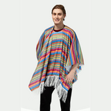 Déguisement Adulte Poncho Mexicain Couleur Pour Halloween Carnaval