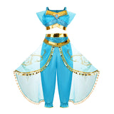 Déguisement Fille Jasmine Princesse Tenue Costume pour Mardi Gras