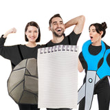 Déguisement Pierre-Papier-Ciseaux Jeu de Mains Drôle Costume 3 Pièces Pour Halloween