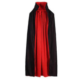 Déguisement Adulte&Enfant Cape de Sorcier Ecarlate et Noire Pour Halloween