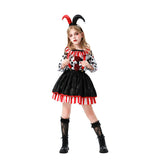 Déguisement Fille Ensemble de Poupée Clown Effrayant de Cirque Pour Halloween