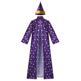 Déguisement Adulte&Enfant Ensemble de Cape+Chapeau de Magicien Sorcier