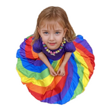 Déguisement Fille Robe de Princesse Imprimée Arc-en-ciel Costume