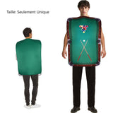 Déguisement Adulte Table et Boule de Billard Costume Amusant Pour Halloween