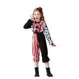 Déguisement Fille Ensemble de Poupée Clown Effrayant de Cirque Pour Halloween