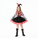 Déguisement Fille Ensemble de Poupée Clown Effrayant de Cirque Pour Halloween