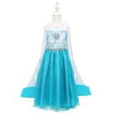 Déguisement Fille La Reine des Neiges Elsa Princesse Robe Costume Carnaval