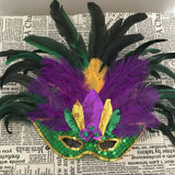 Masque en Plumes d'Autruche de Venise Pour Halloween Party