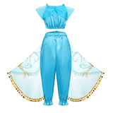 Déguisement Fille Jasmine Princesse Tenue Costume pour Mardi Gras