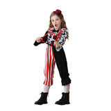 Déguisement Fille Ensemble de Poupée Clown Effrayant de Cirque Pour Halloween