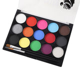 Accessoire Peinture Corporelle Hydrosoluble pour Maquillage Scénique Halloween 15 Couleurs