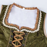 Déguisement Robe Traditionnelle Bavaroise Verte Allemande Femme