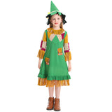 Déguisement Fille Épouvantail Robe Verte Costume pour Pâques
