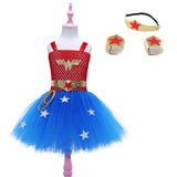 Déguisement Fille Wonder Woman TuTu Robe Costume pour Carnaval