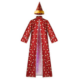 Déguisement Adulte&Enfant Ensemble de Cape+Chapeau de Magicien Sorcier