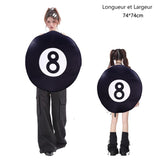 Déguisement Adulte Table et Boule de Billard Costume Amusant Pour Halloween