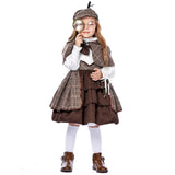 Déguisement Détective Sherlock Holmes Tenue Brune Fille pour Journée Mondiale du Livre
