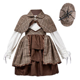 Déguisement Détective Sherlock Holmes Tenue Brune Fille pour Journée Mondiale du Livre