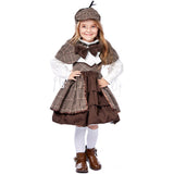 Déguisement Détective Sherlock Holmes Tenue Brune Fille pour Journée Mondiale du Livre