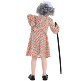 Déguisement Grand-mère Robe à Fleurs Costume Spectacle Fille pour Journée Mondiale du Livre