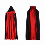 Déguisement Adulte&Enfant Cape de Sorcier Ecarlate et Noire Pour Halloween