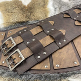 Accessoire Adulte Ceinture en Cuir à Bord Brut Viking Nordique Vintage