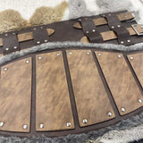 Accessoire Adulte Ceinture en Cuir à Bord Brut Viking Nordique Vintage