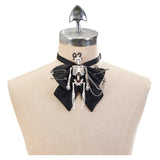 Accessoire Adulte Collier Gothique Crâne Foncé Punk pour Halloween Carnaval