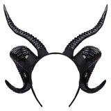 Accessoire Adulte Corne de Bélier Serre-tête Noir pour Halloween Carnaval