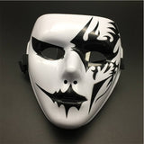 Accessoire Adulte Horror Masque Blanc pour Halloween Carnaval 4 Pièces