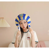 Accessoire Adulte Pharaon Égyptien Casque Chapeau pour Halloween Carnaval