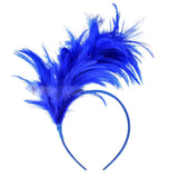 Accessoire Adulte Serre-tête avec Plume Bleu pour Halloween Carnaval