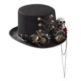 Accessoire Adulte Steampunk Lolita Chapeau Noir Gothique