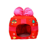 Accessoire Bonnet en Forme de Boîte Cadeau de Noël Femme
