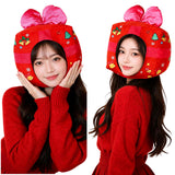 Accessoire Bonnet en Forme de Boîte Cadeau de Noël Femme