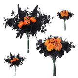 Accessoire Bouquet de Feuilles d'Érable Simulées Ornements de Décoration d'Halloween