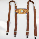 Accessoire Bretelles Elastiques à Quatre Pinces pour L'Oktoberfest de Munich Adulte